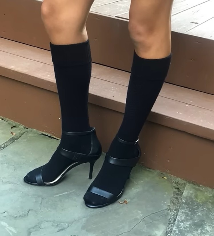 Black Knee High Socks