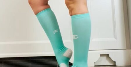 Wide calf compression socks