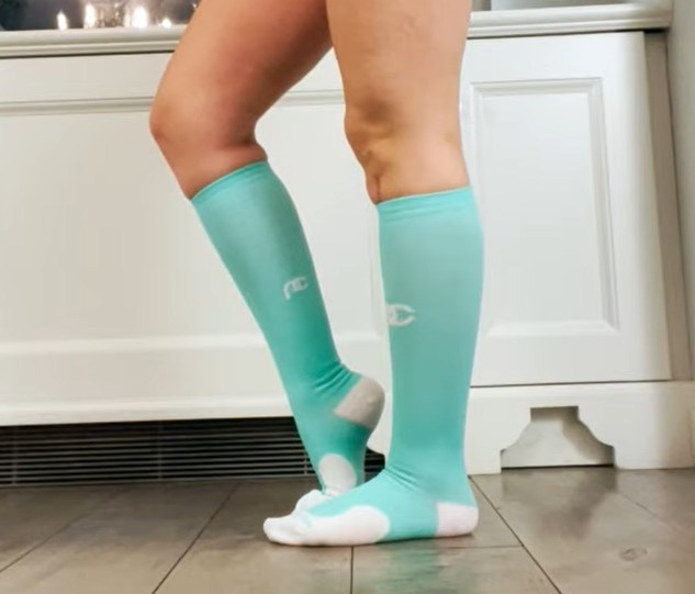 Wide calf compression socks