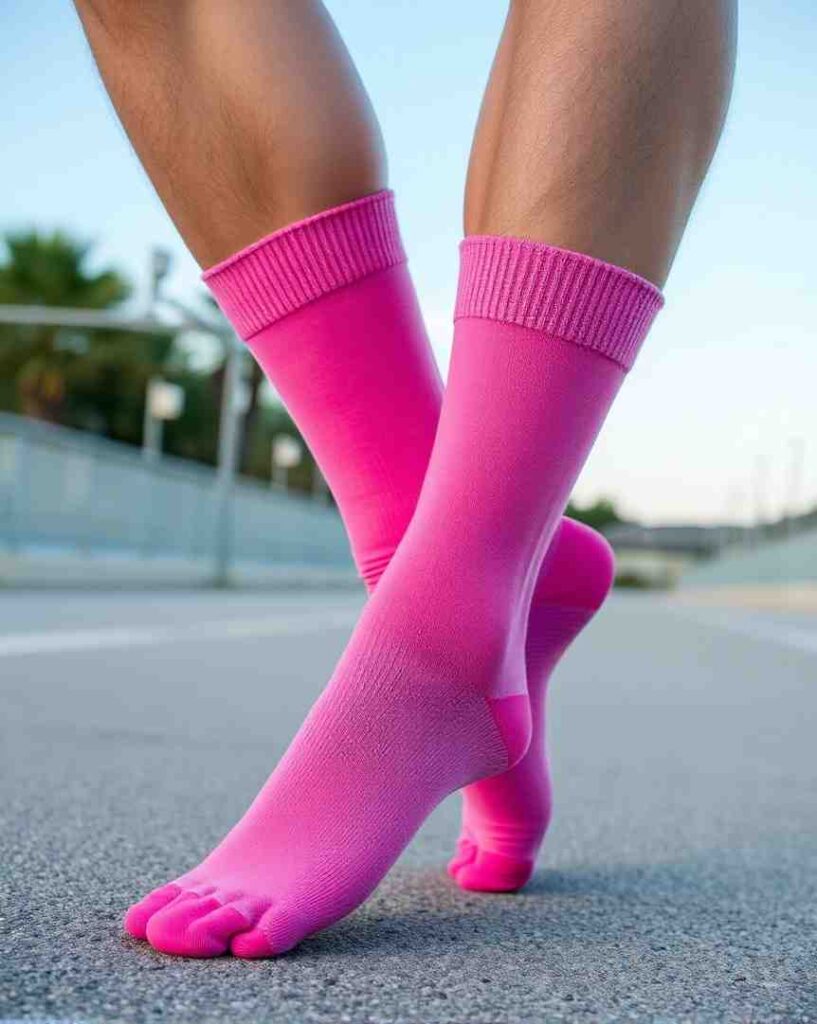 Mens Pink Socks 